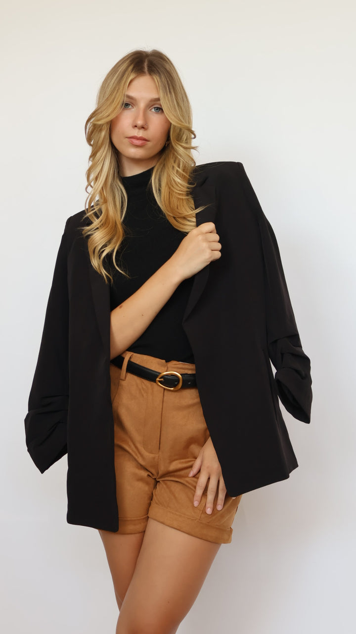 Ribbed Layering Basic Short Sleeve Knit