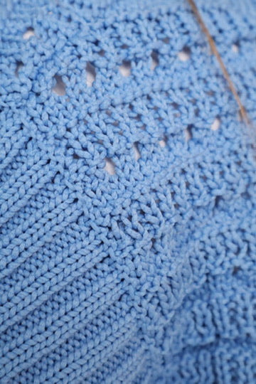 Open Knit Cap Sleeve Top