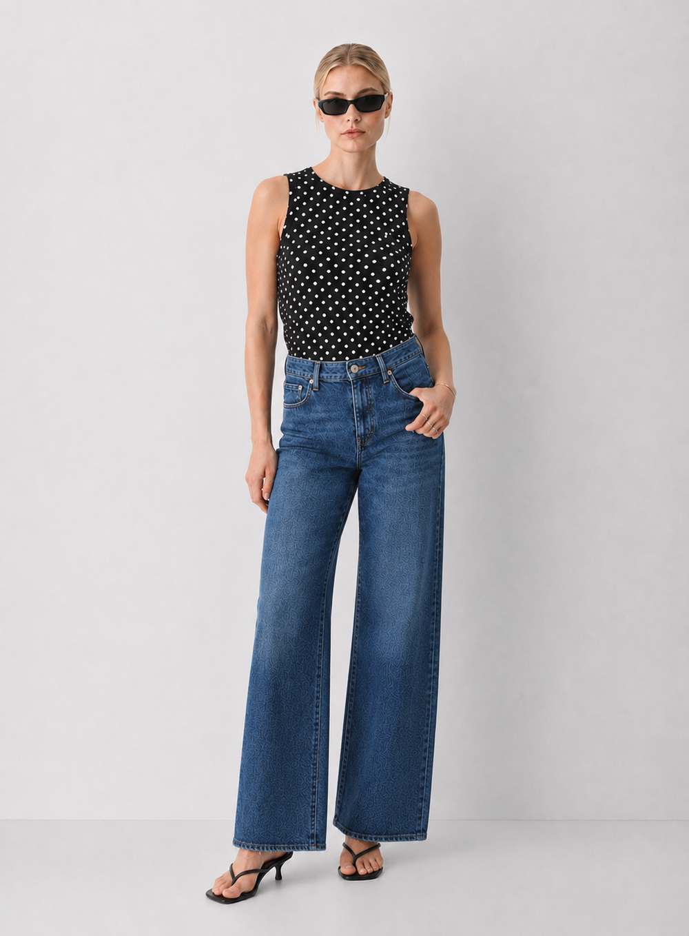 Polka Dot Sleeveless Tank