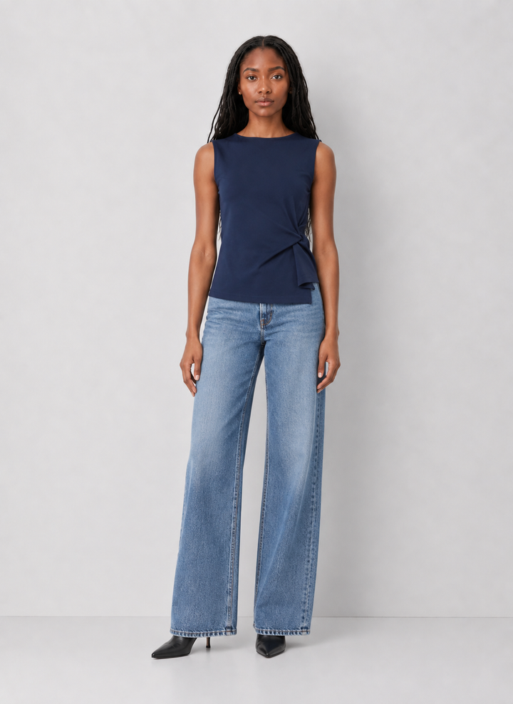 Twist Detail Ponte Sleeveless Top