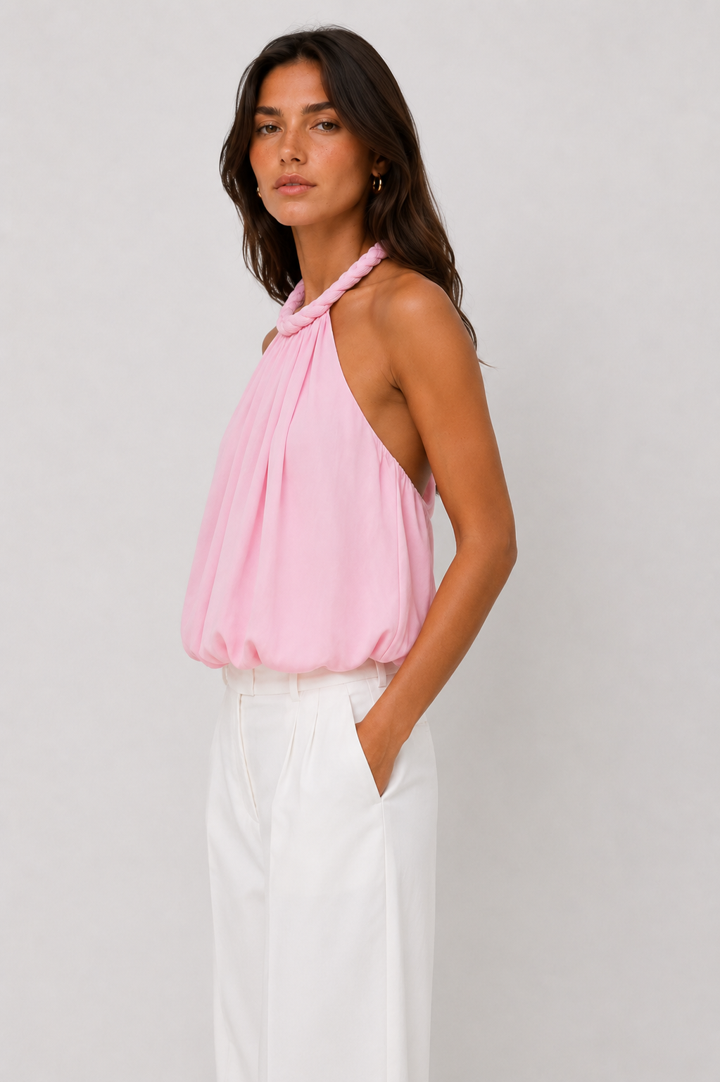 Blush Braided Halter Top