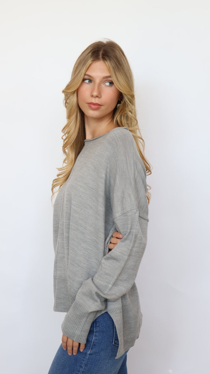 Rolled Neck Crew Sweater