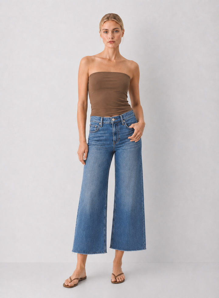 Z Supply Nova Crop High Rise Wide Leg