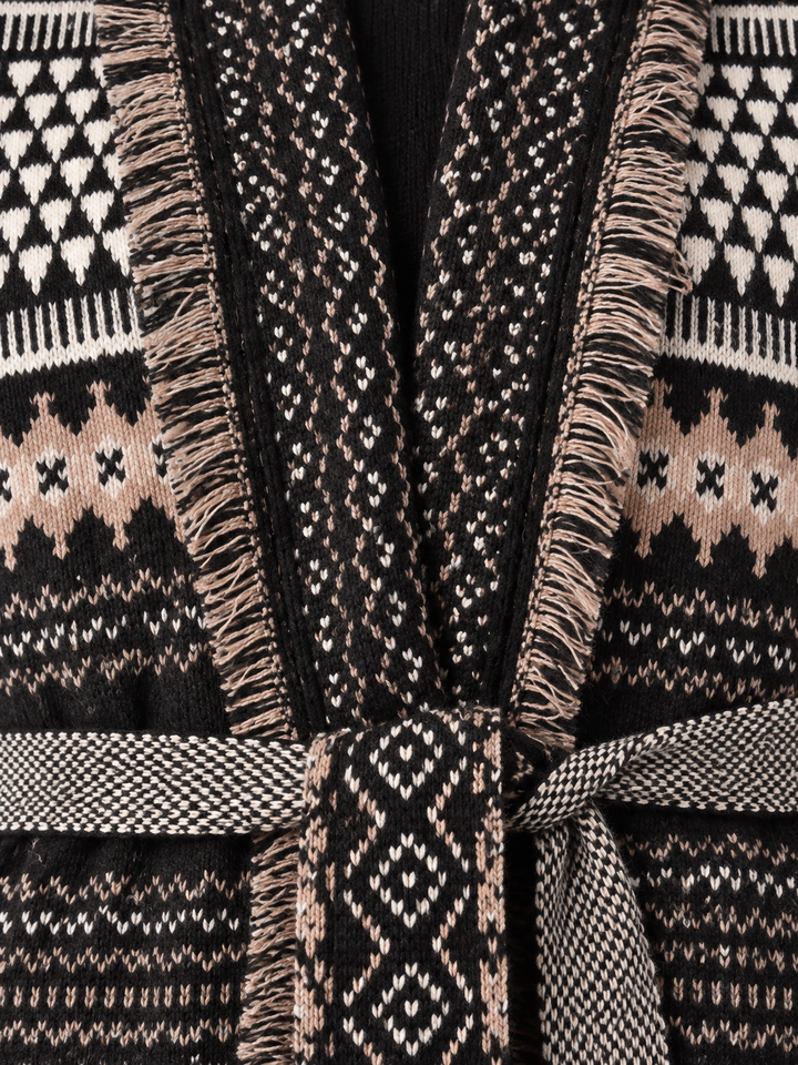 Elan Belted Open Knit Vest