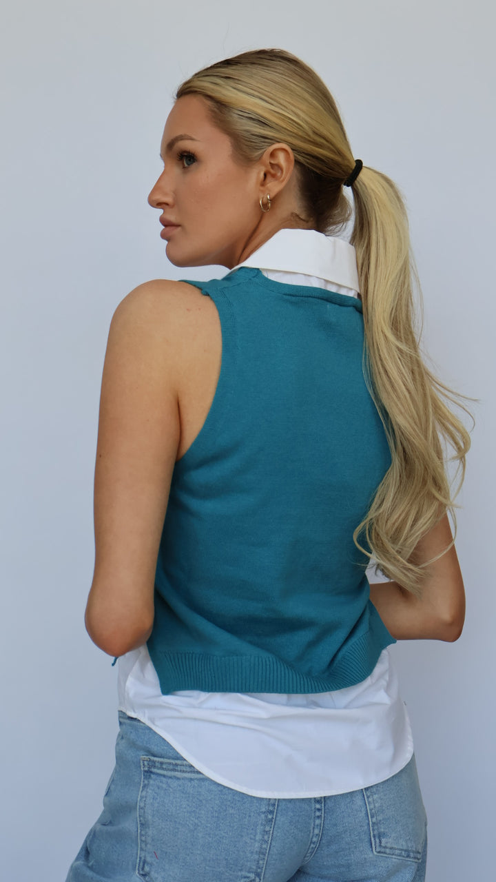 Layered Light Weight Sweater Vest