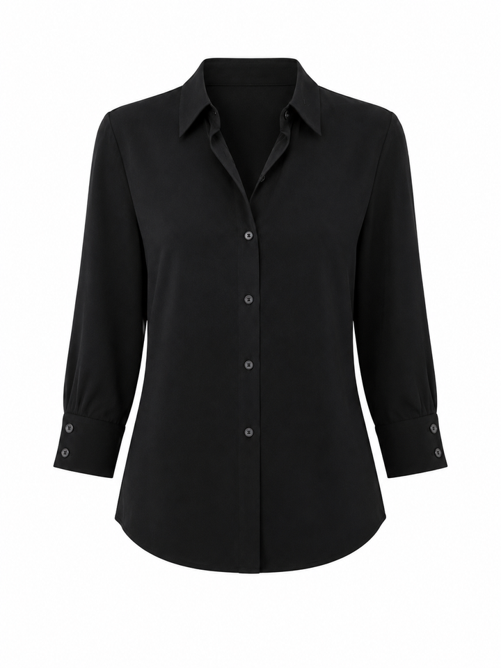 3/4 Sleeve Button Down Shirt
