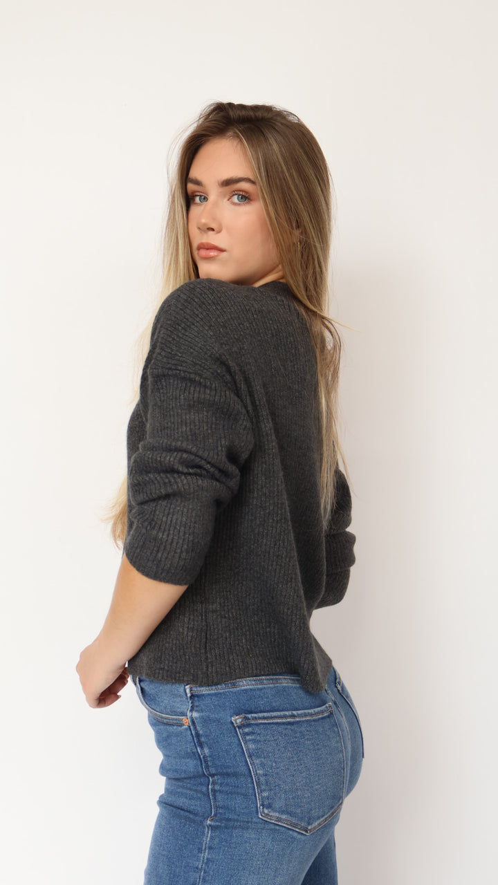 Thread & Supply Classic Crew Neck Ribbed Sweater