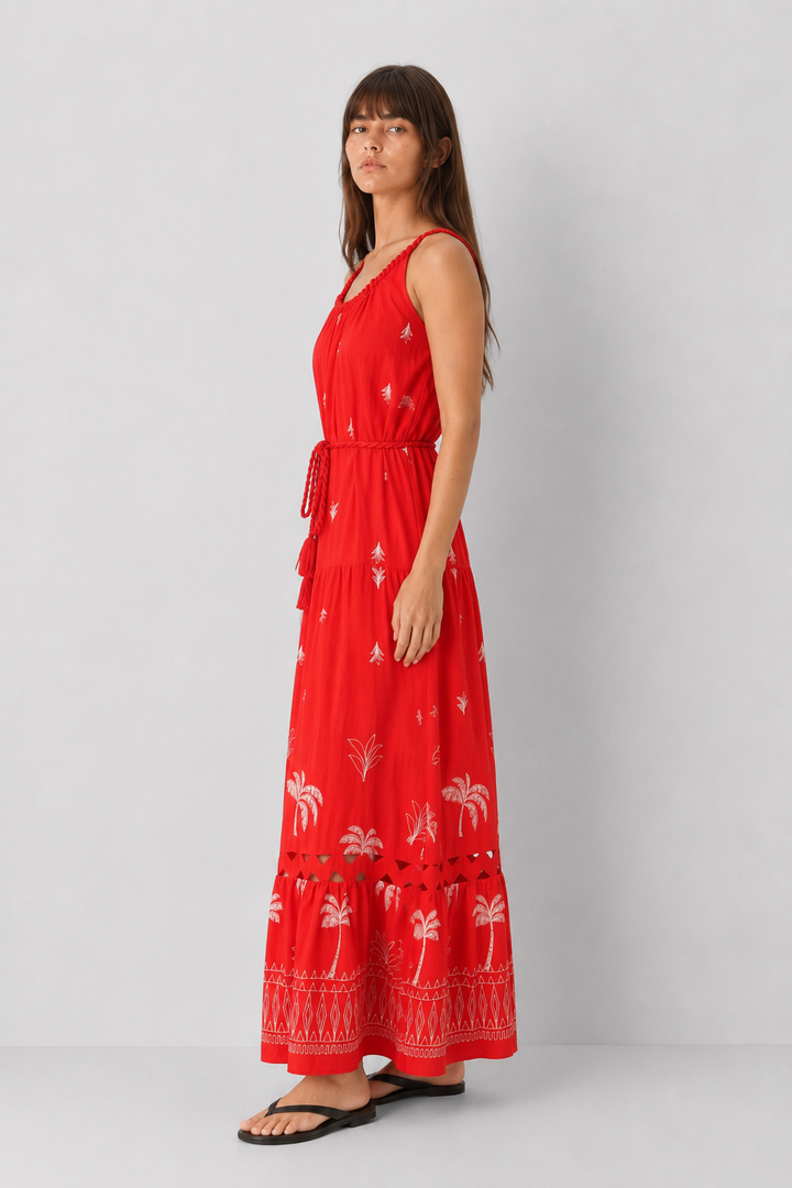 Embroidered Maxi Dress