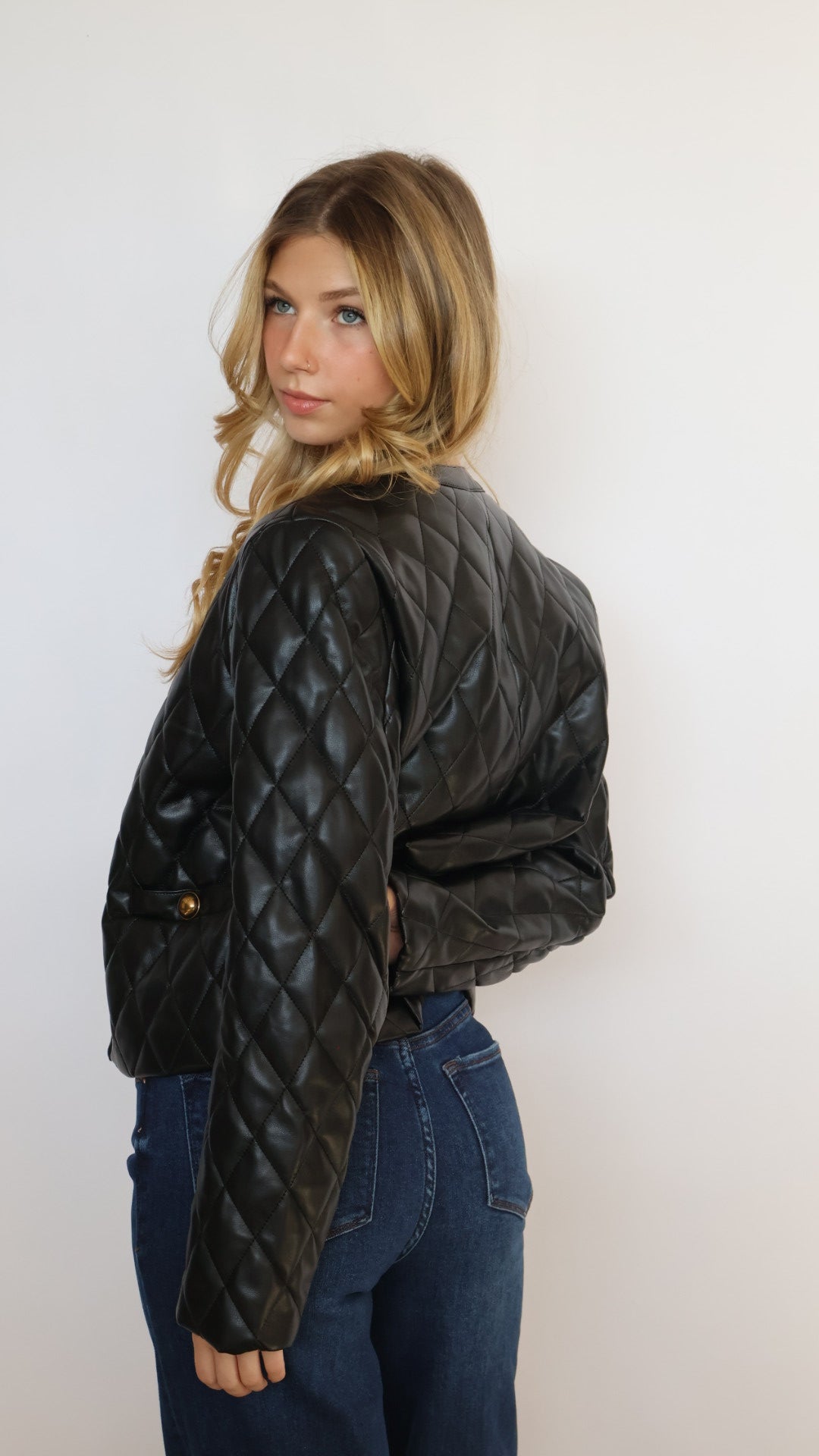 Dear John Denim Bonheur Quilted Vegan Leather Jacket