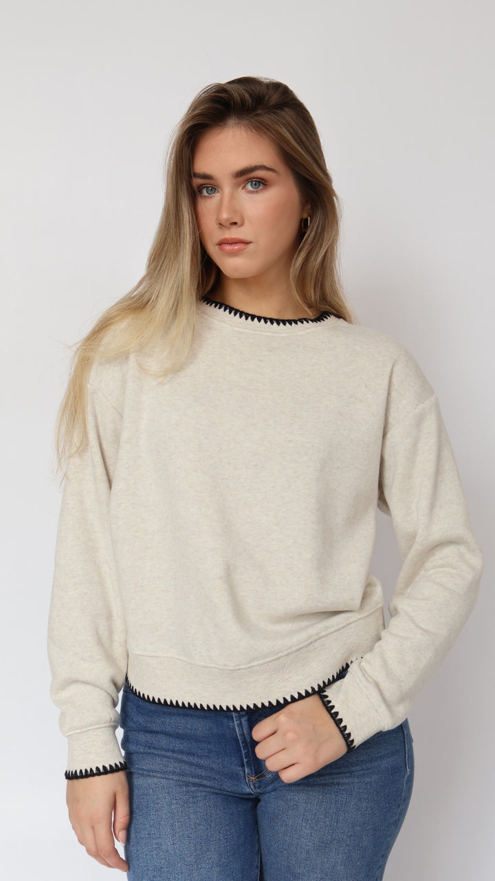 Thread & Supply Contrast Stitch Detail Sweatshirt