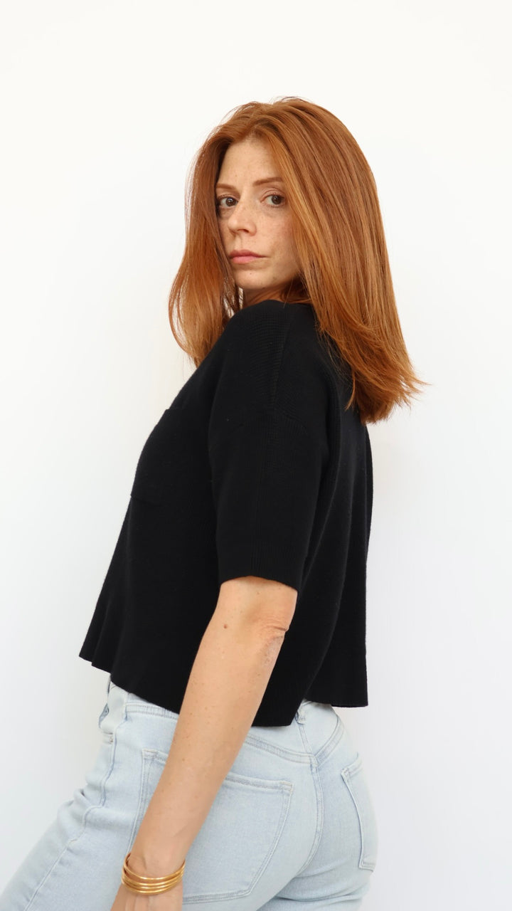 Amy Short Sleeve Knit Top