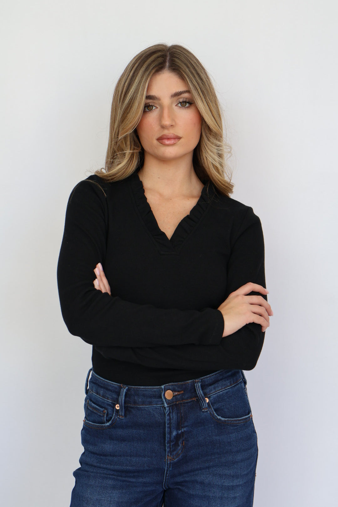 Lily Ruffle Cotton Long Sleeve