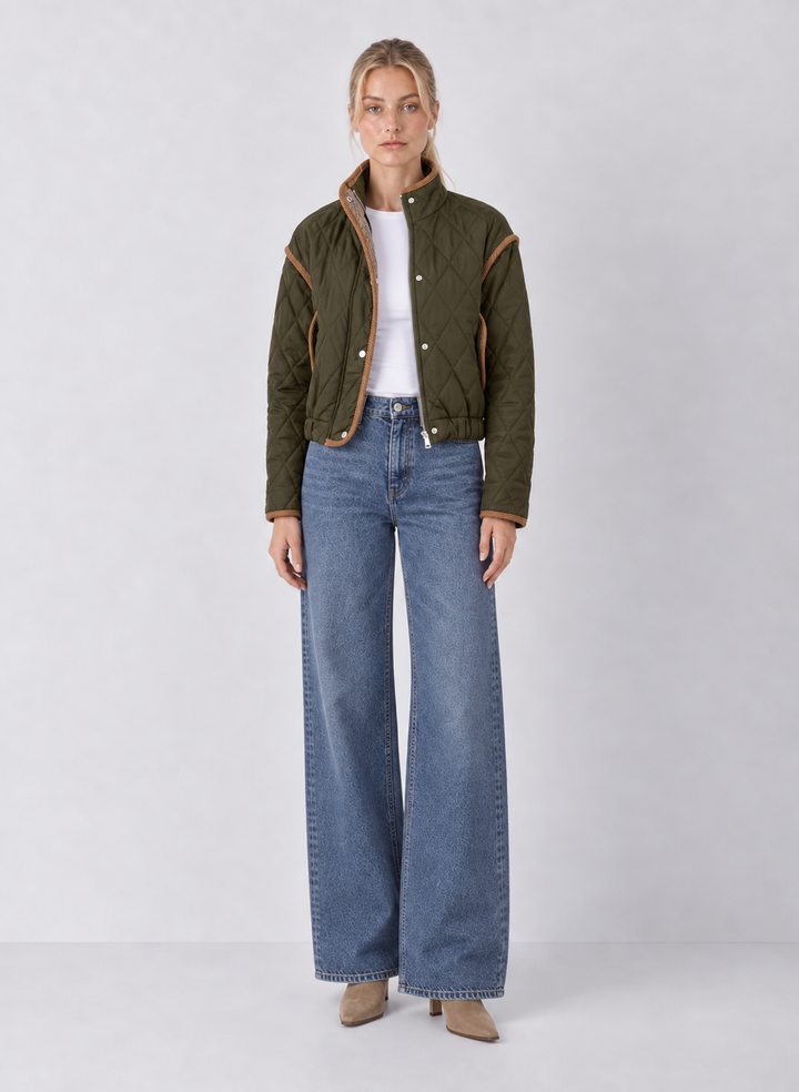 Elan Cord Trim Quilted Jacket