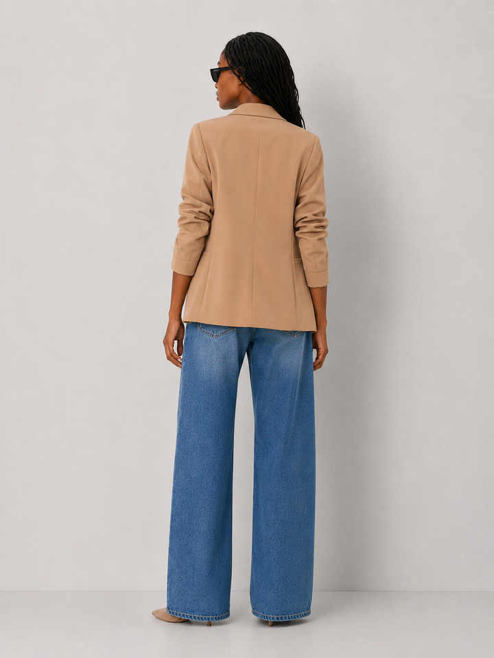 Preorder 3/4 Ruched Sleeve Blazer