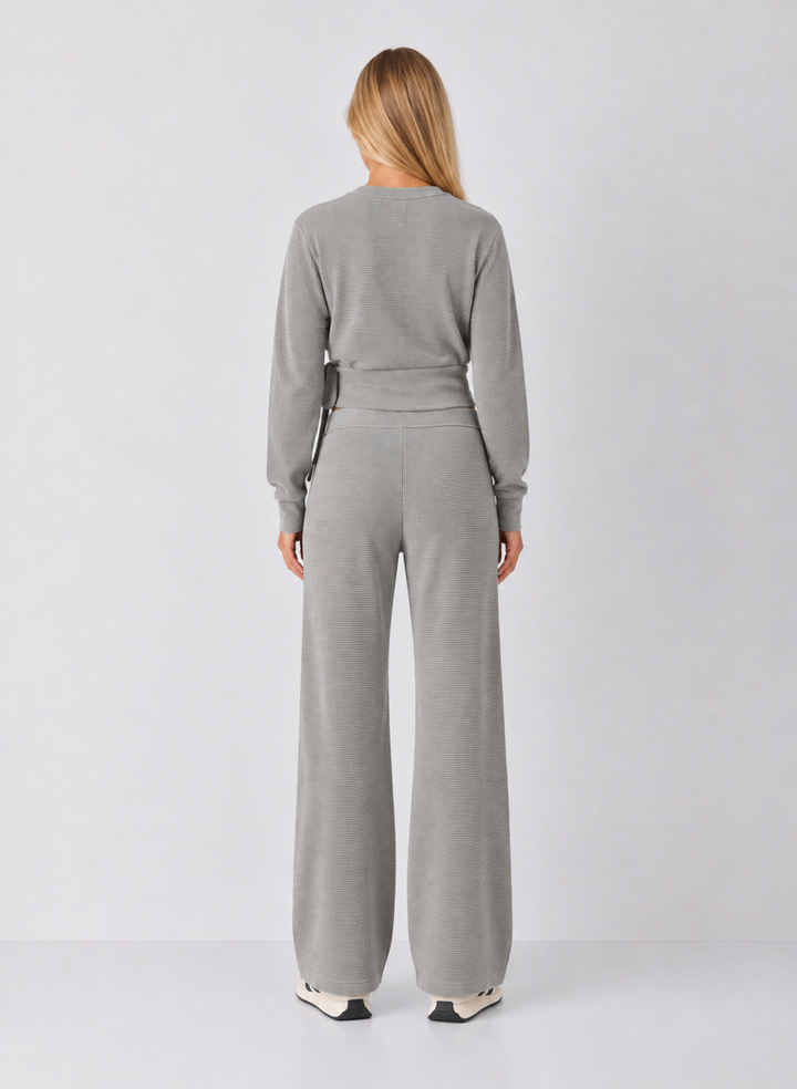 Beyond Yoga Rest Day Waffle Wrap Top