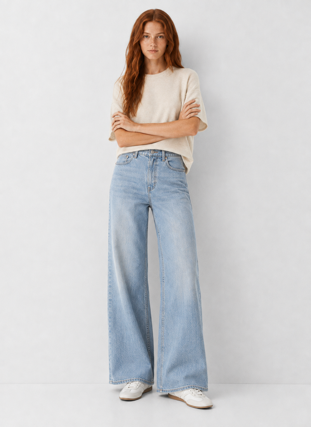 Oversized Short Sleeve Knit Sweater
