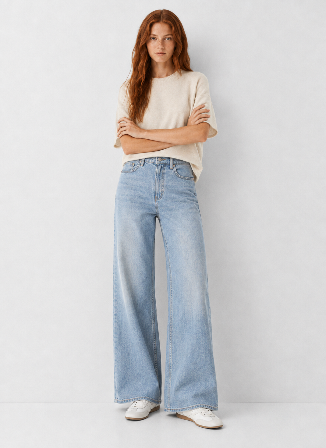 Oversized Short Sleeve Knit Sweater
