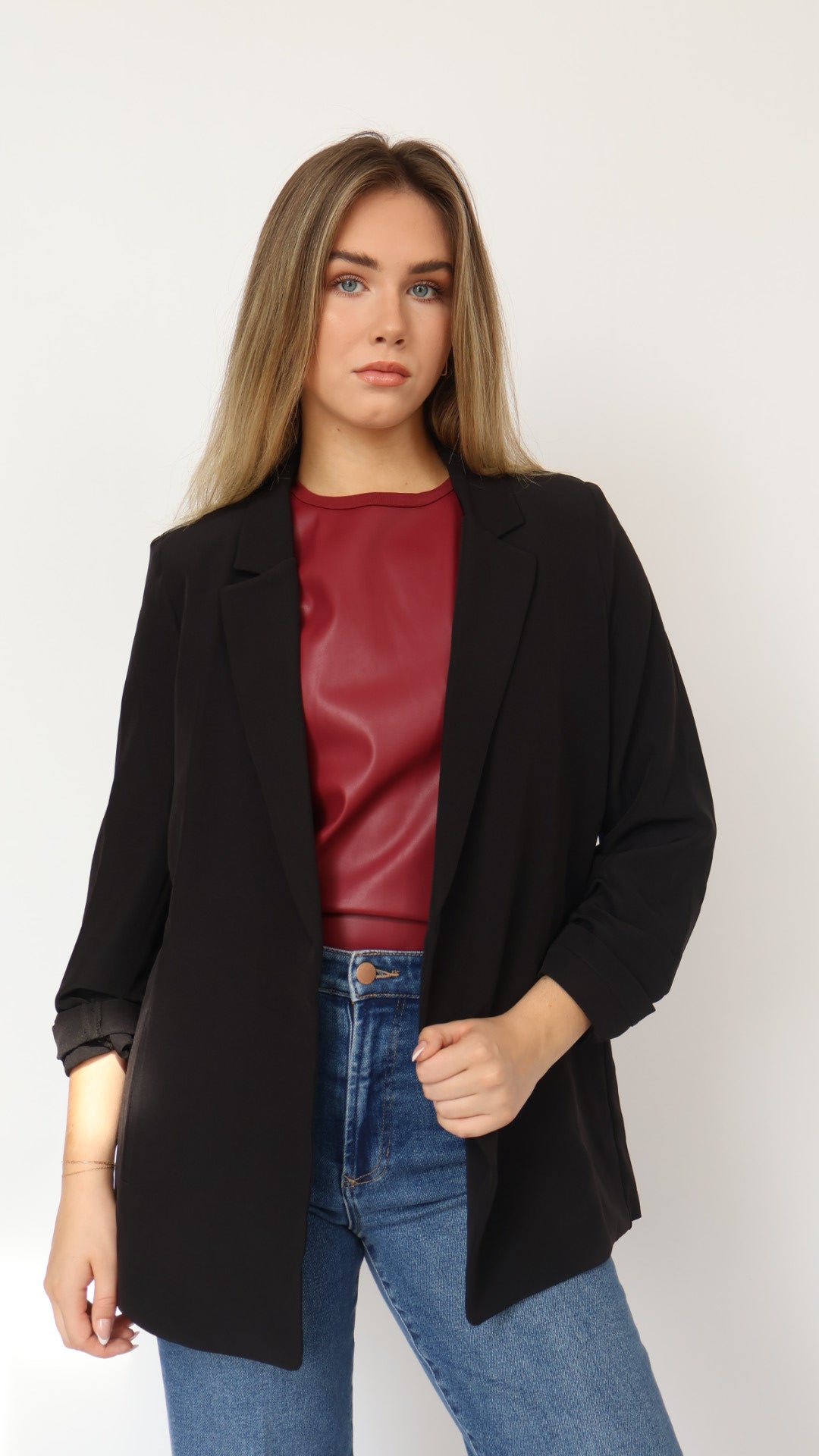 Elaina Vegan Leather Tee Shirt
