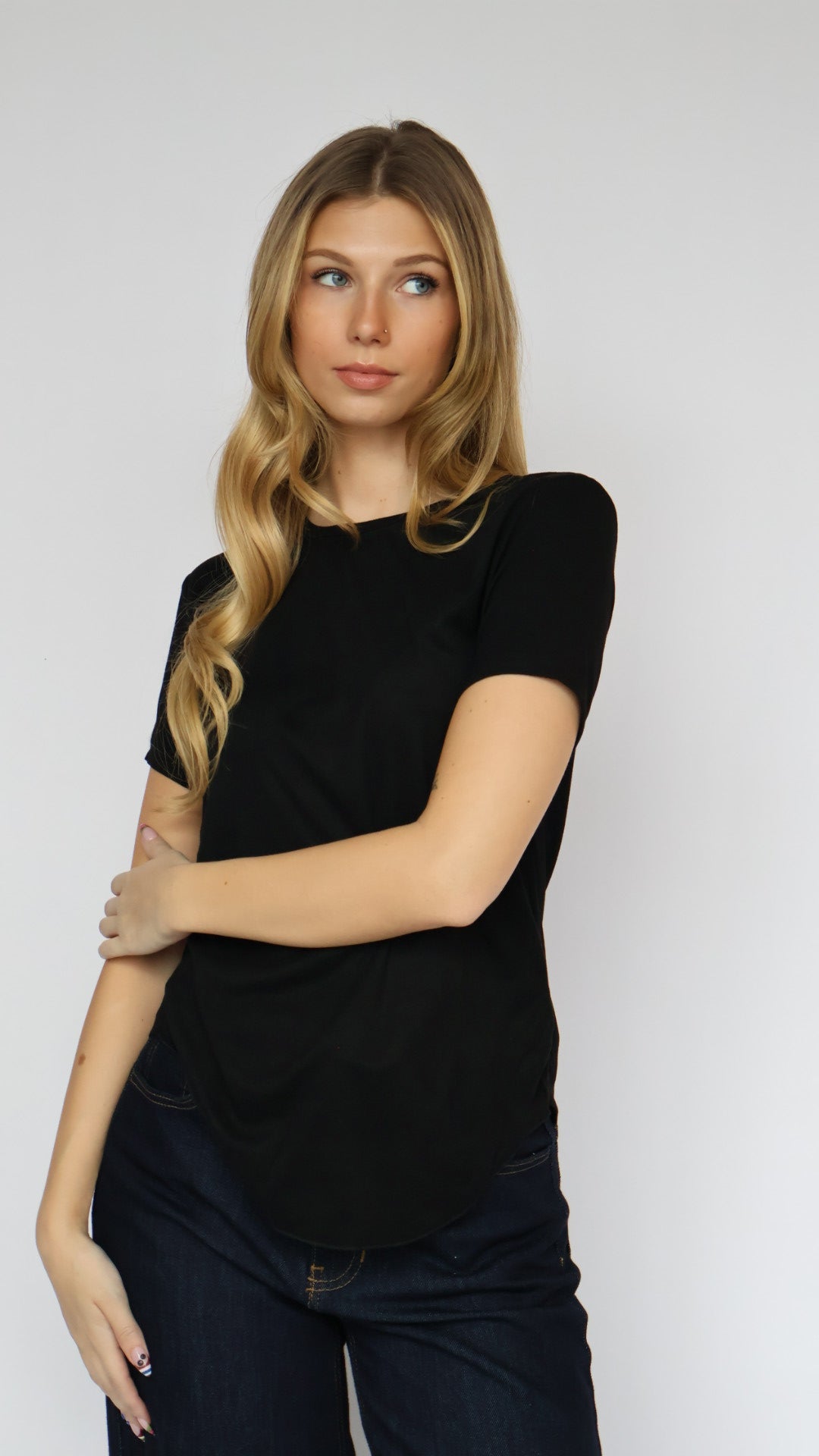 Elaina Full Vegan Suede Tee