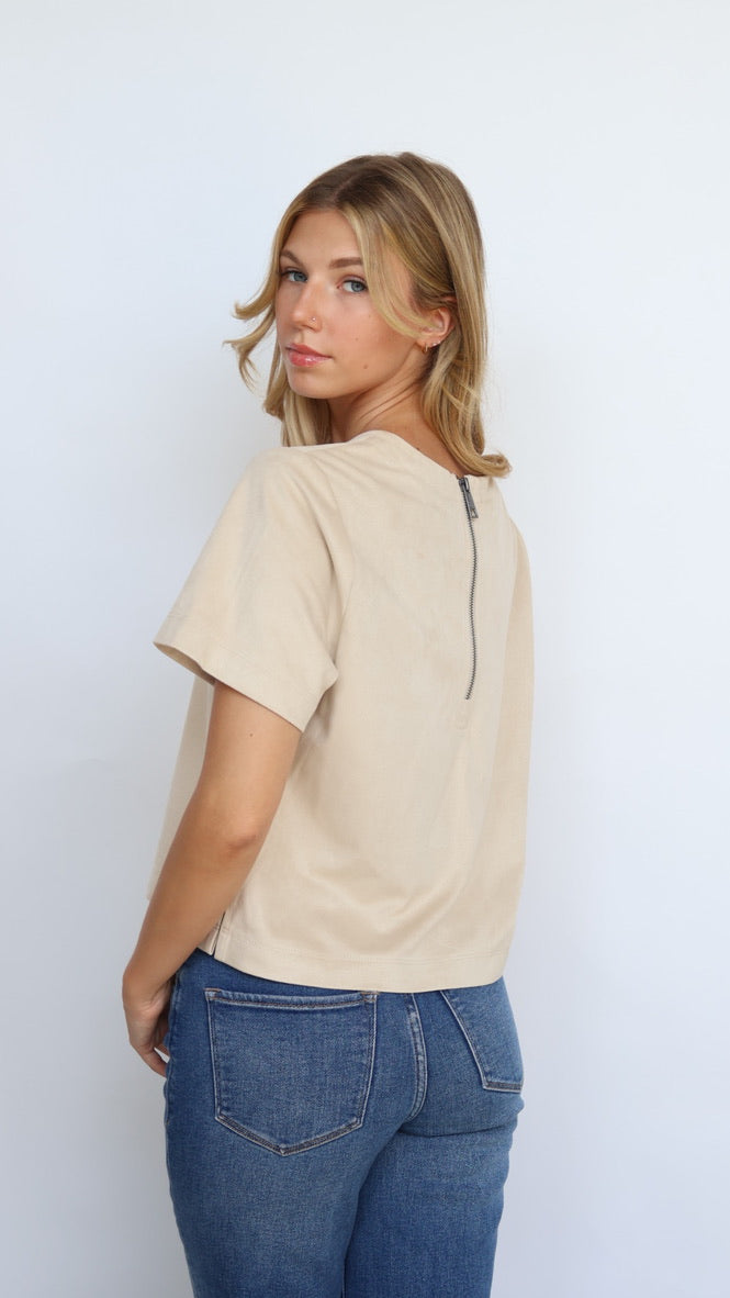 Steve Madden Ezra Top Vegan Suede Top