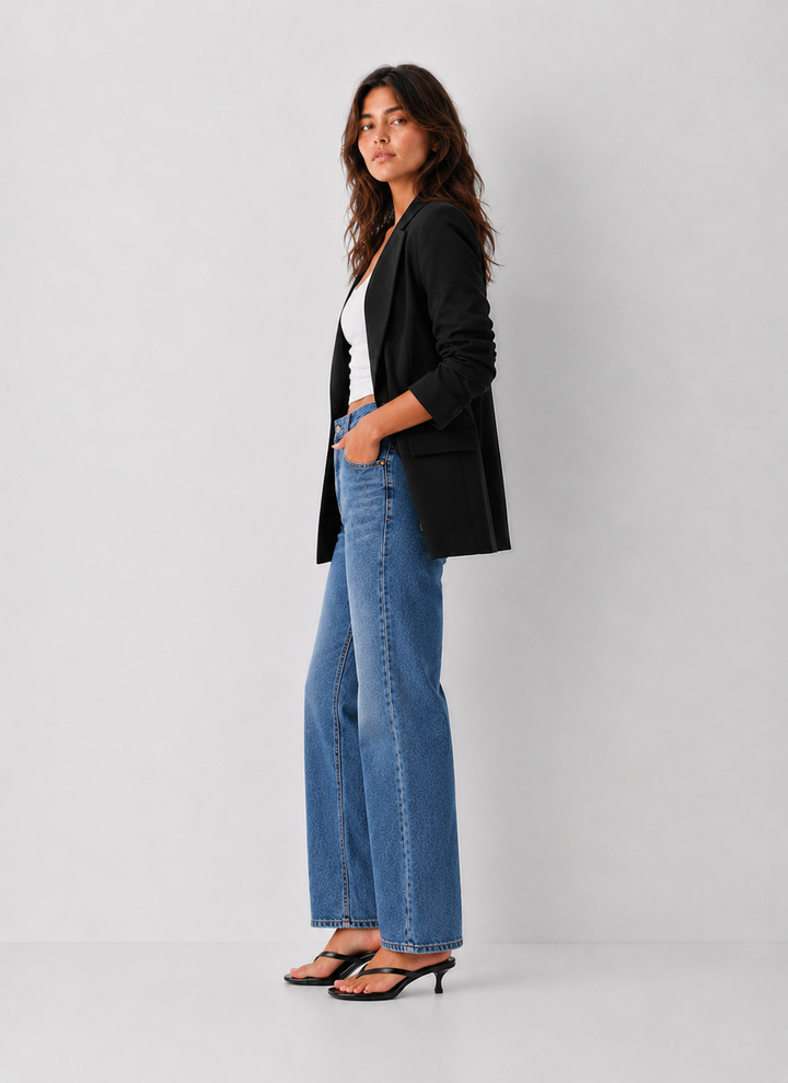 Amy Ruched Sleeve Blazer