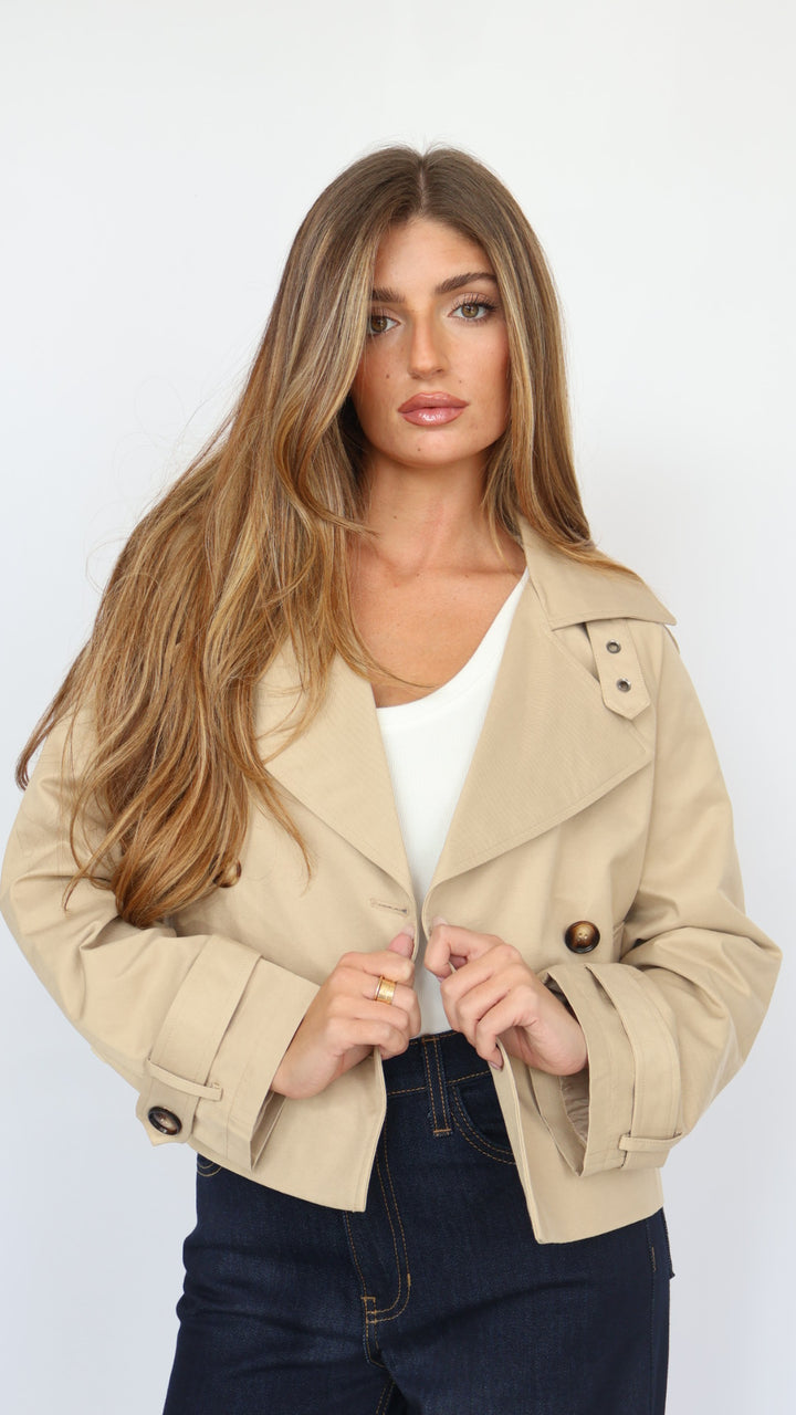 Habitual Cropped Trench Coat