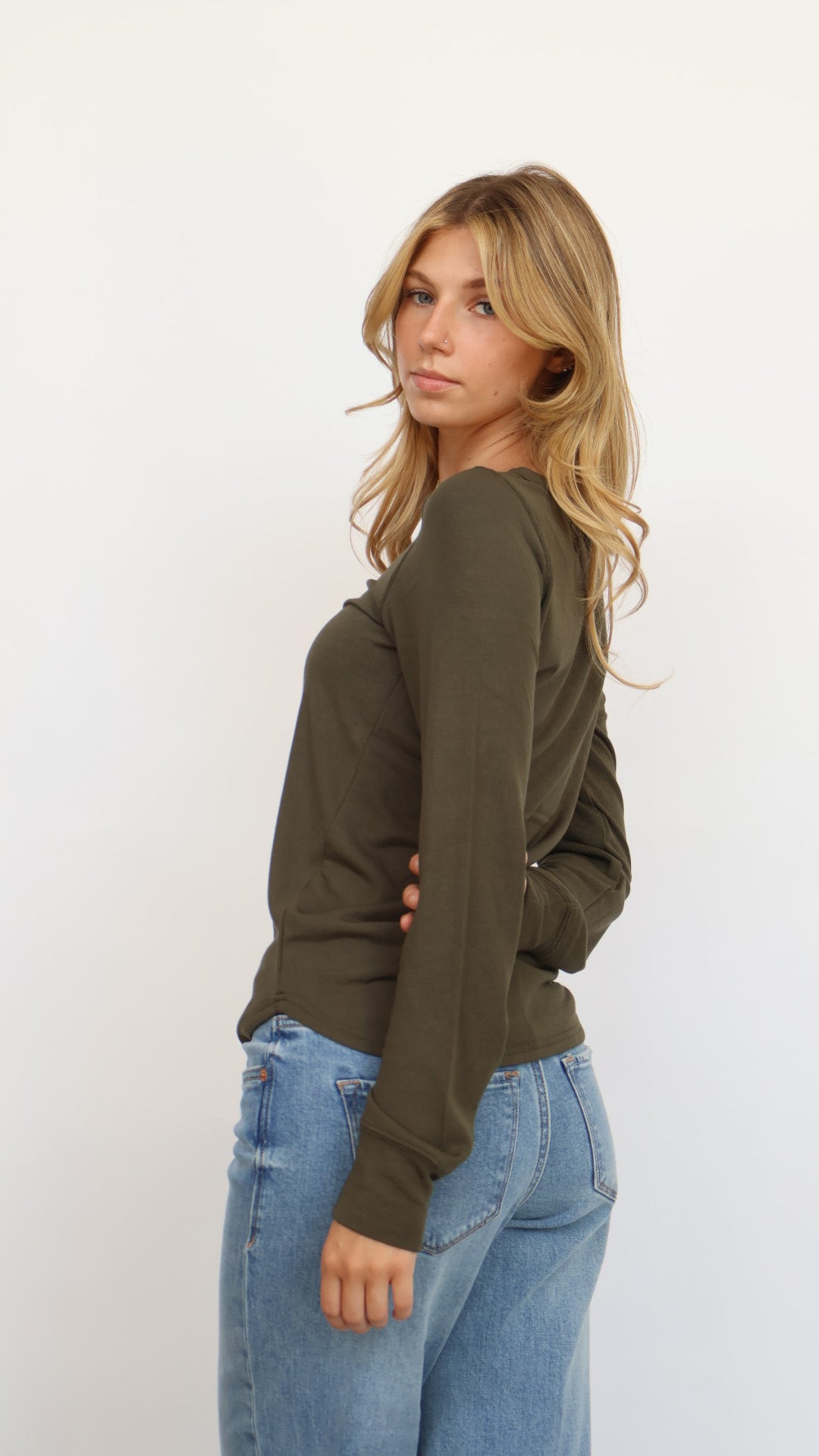 Thread & Supply Penelope Crew Neck Long Sleeve Top