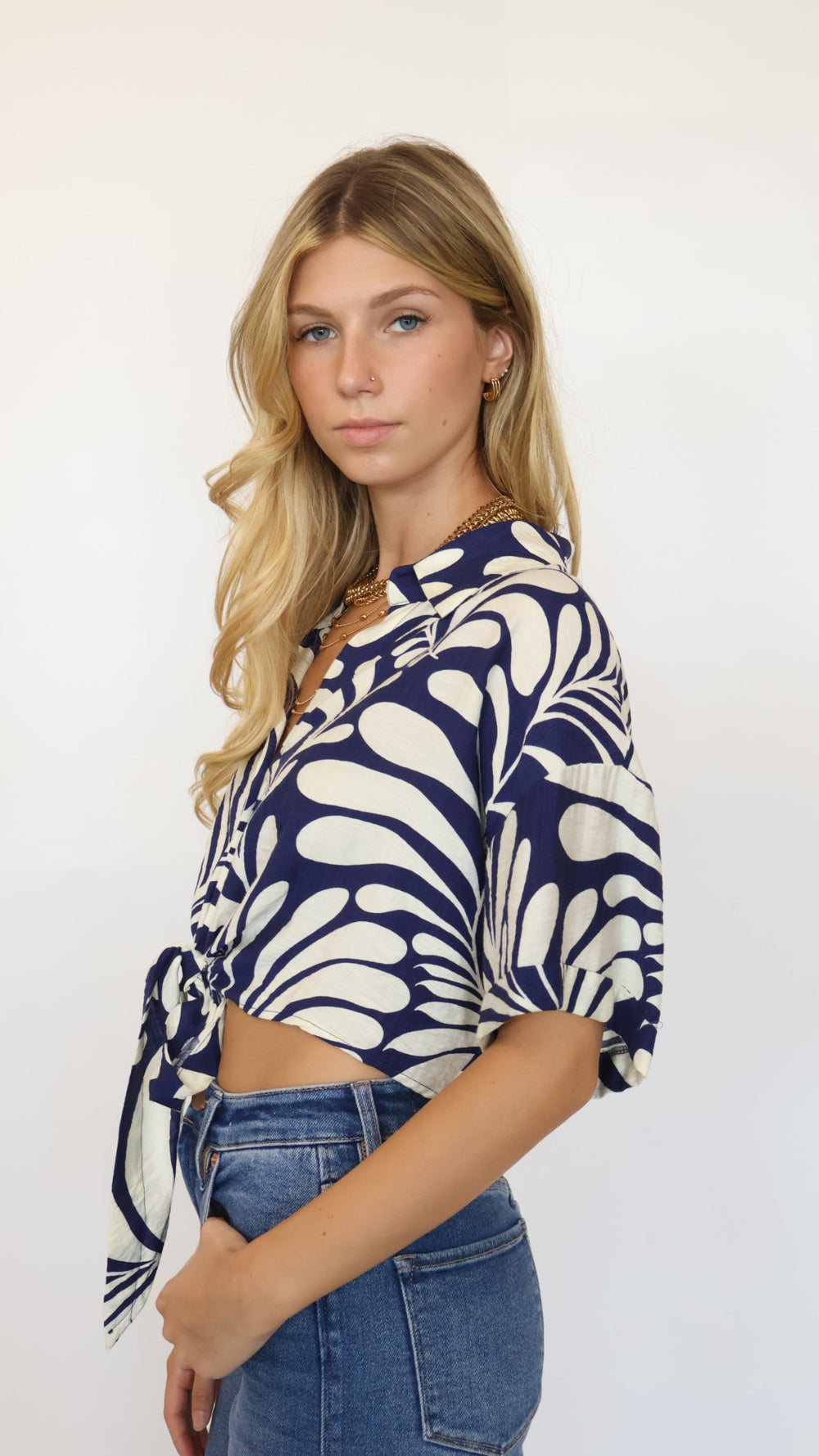 Emily Cropped Tie Top