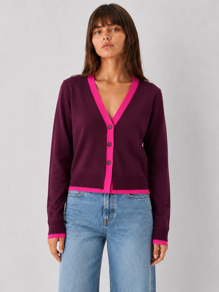 Steve Madden Arwen Color Block Cardigan
