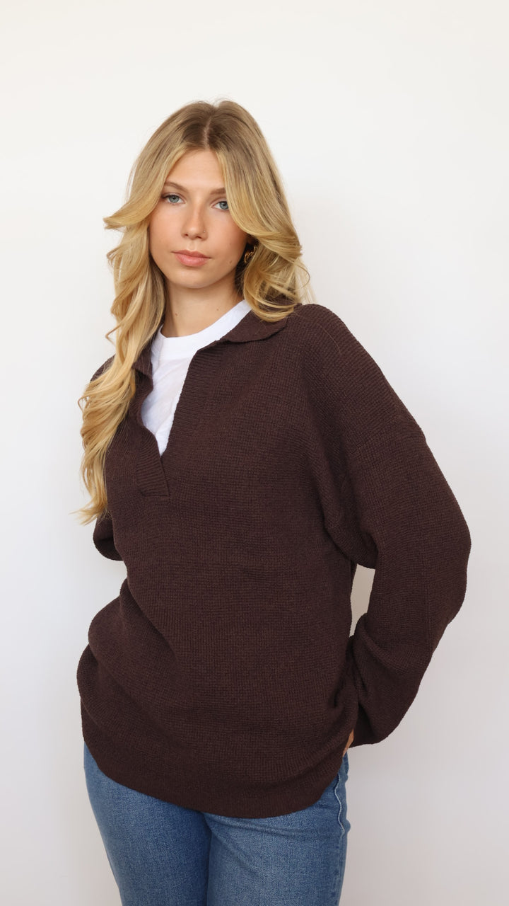 Collared Polo Sweater
