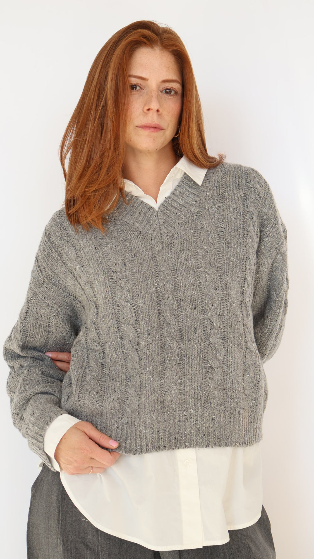 Pierre Chunky Grey Sweater