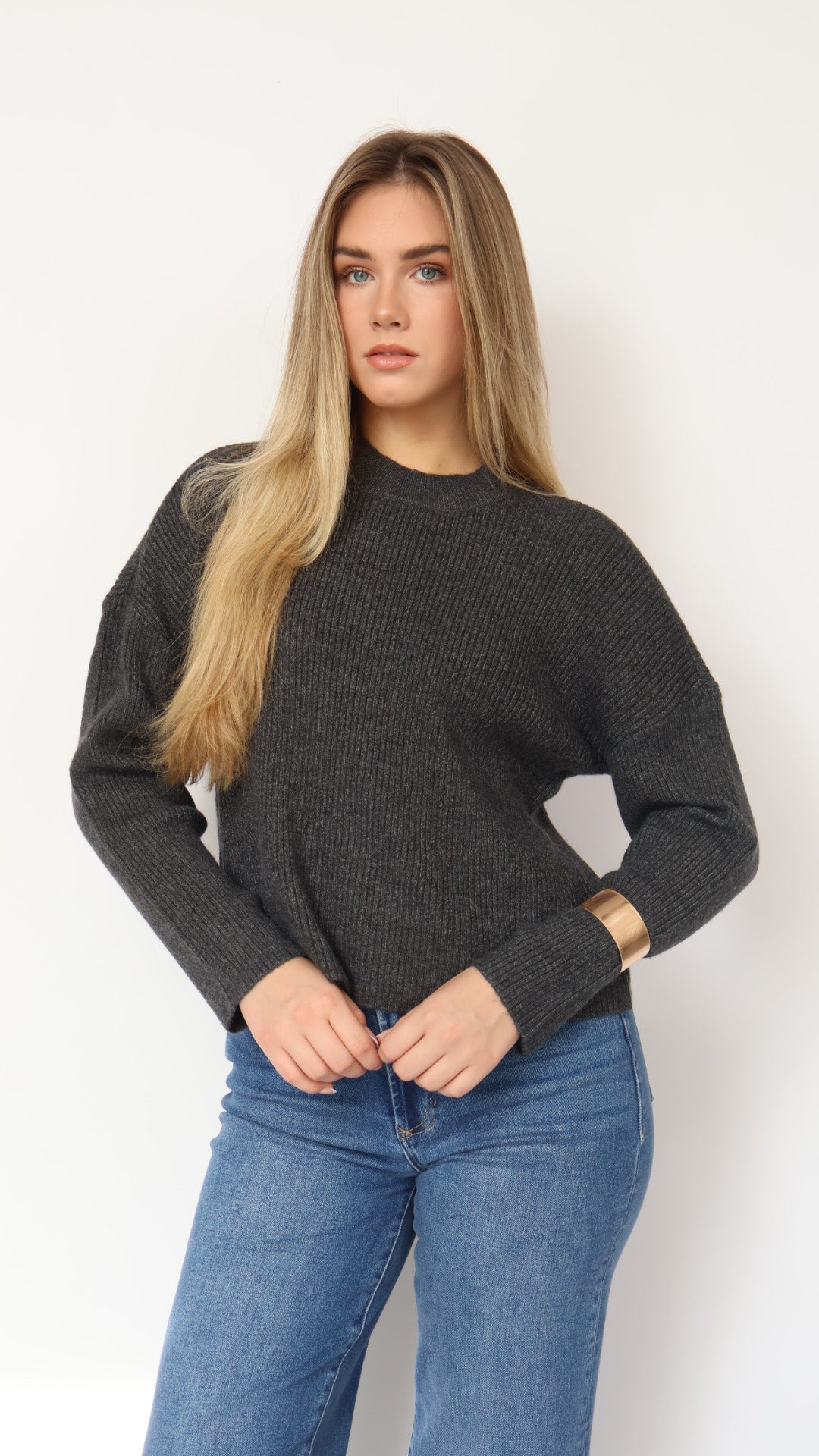 Thread & Supply Classic Crew Neck Ribbed Sweater
