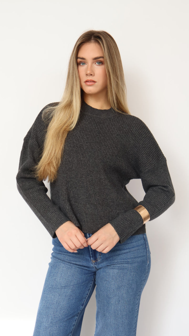 Thread & Supply Classic Crew Neck Ribbed Sweater