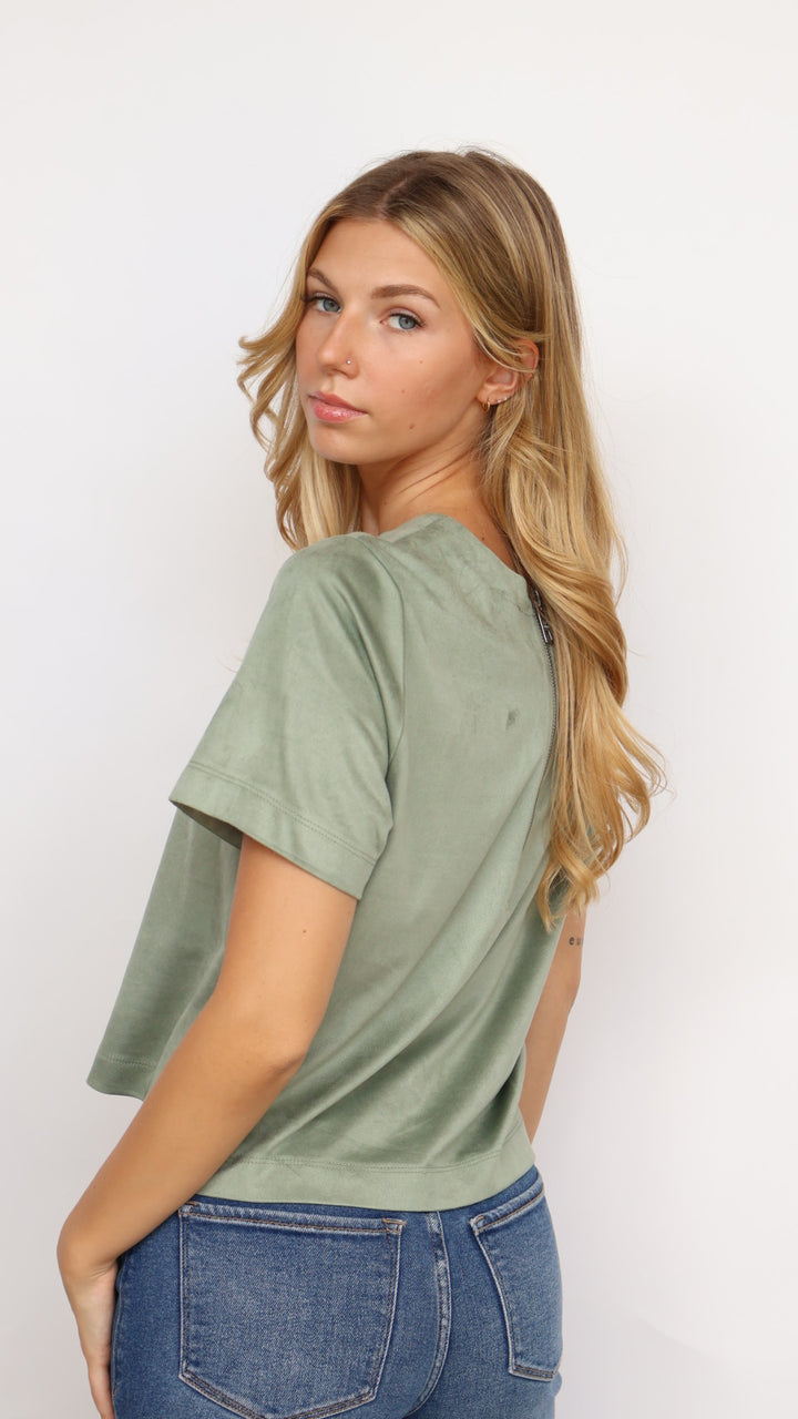 Steve Madden Ezra Top Vegan Suede Top