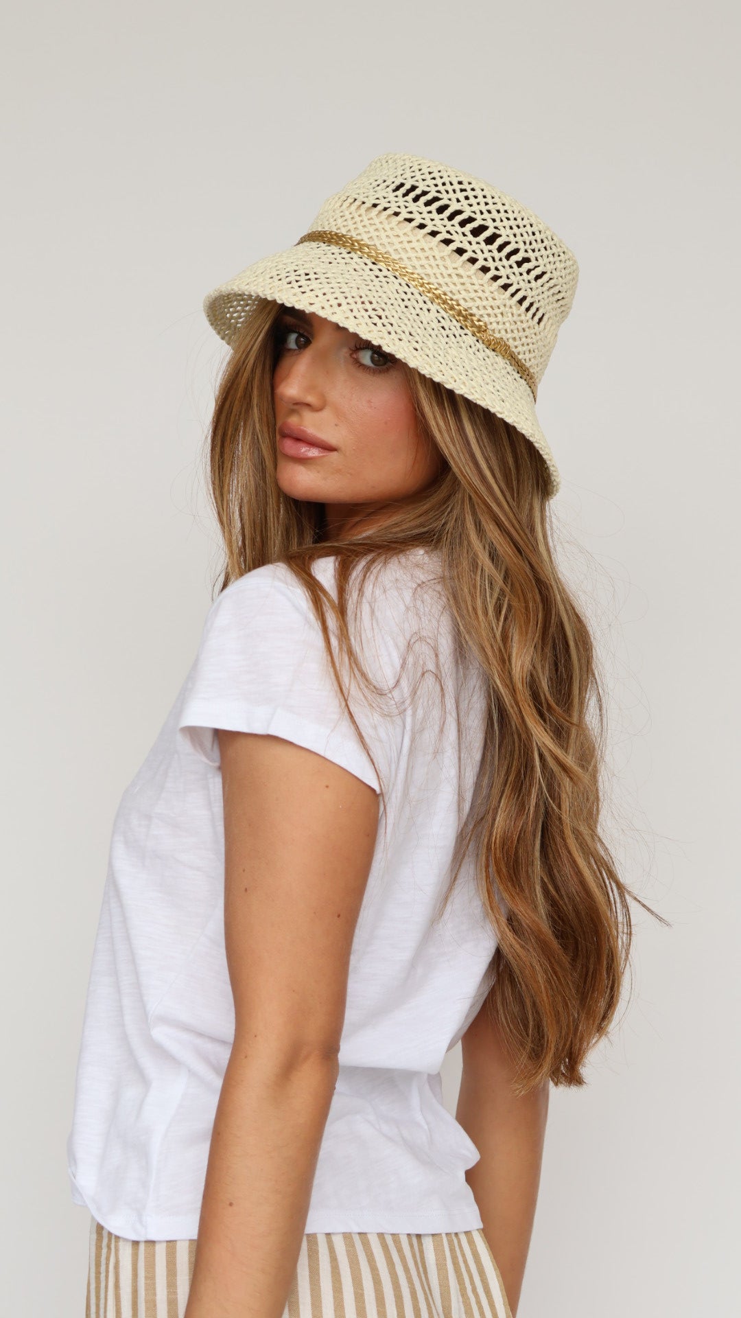 Jolie Straw Bucket Hat