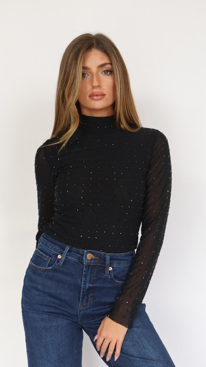 Steve Madden Melvina Sudden Mock Neck Top