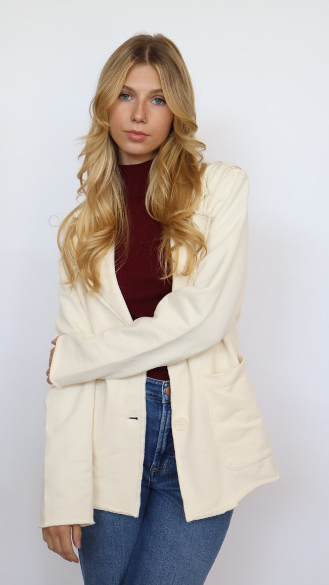 Thread & Supply Cotton Sweatshirt Knit Blazer