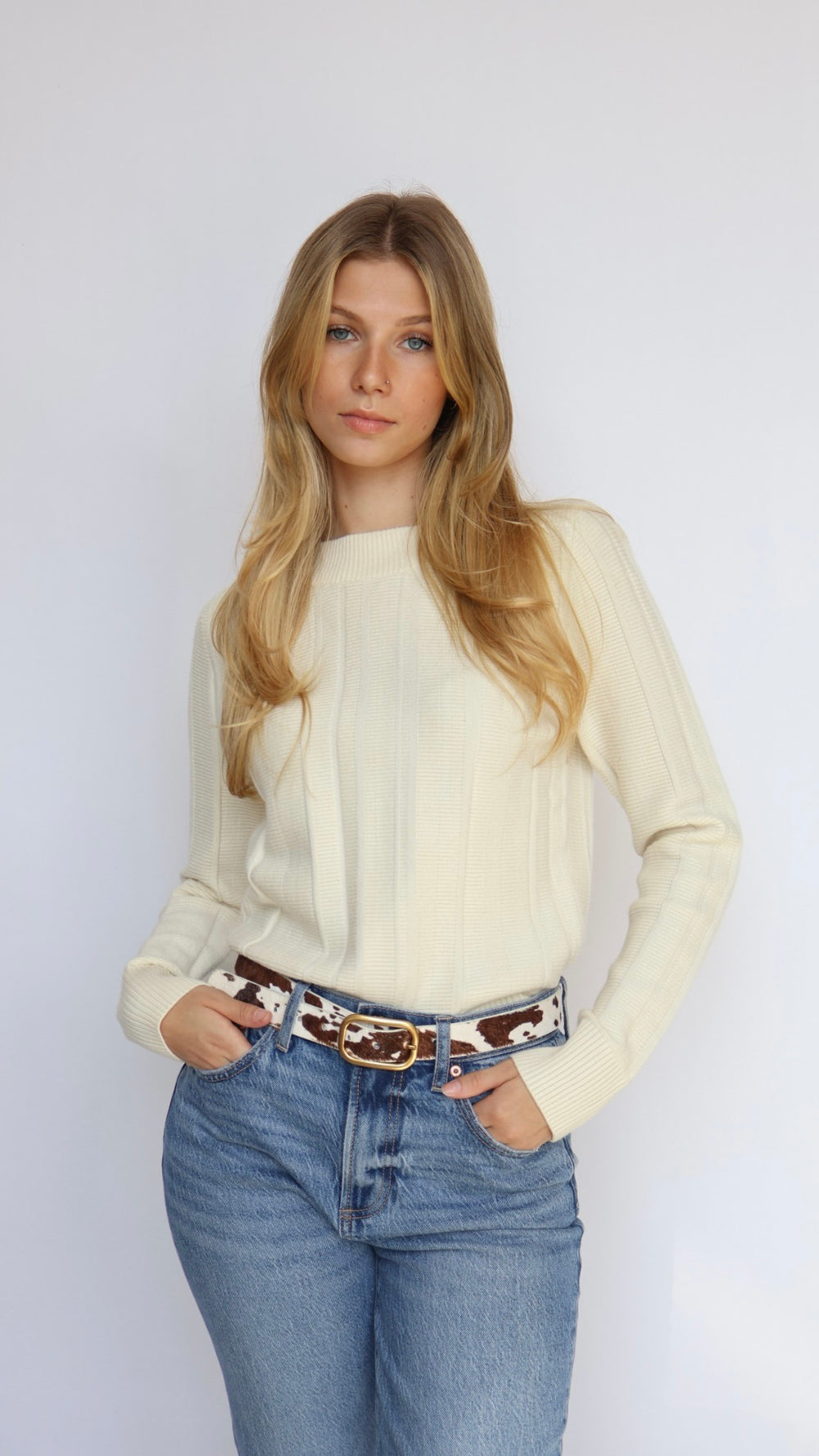 Cow Print Belt