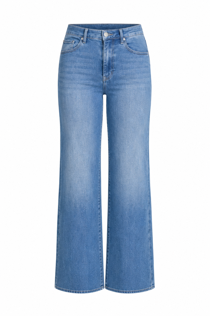 Dear John Denim Fiona Wide Leg Jeans - Fog Sky
