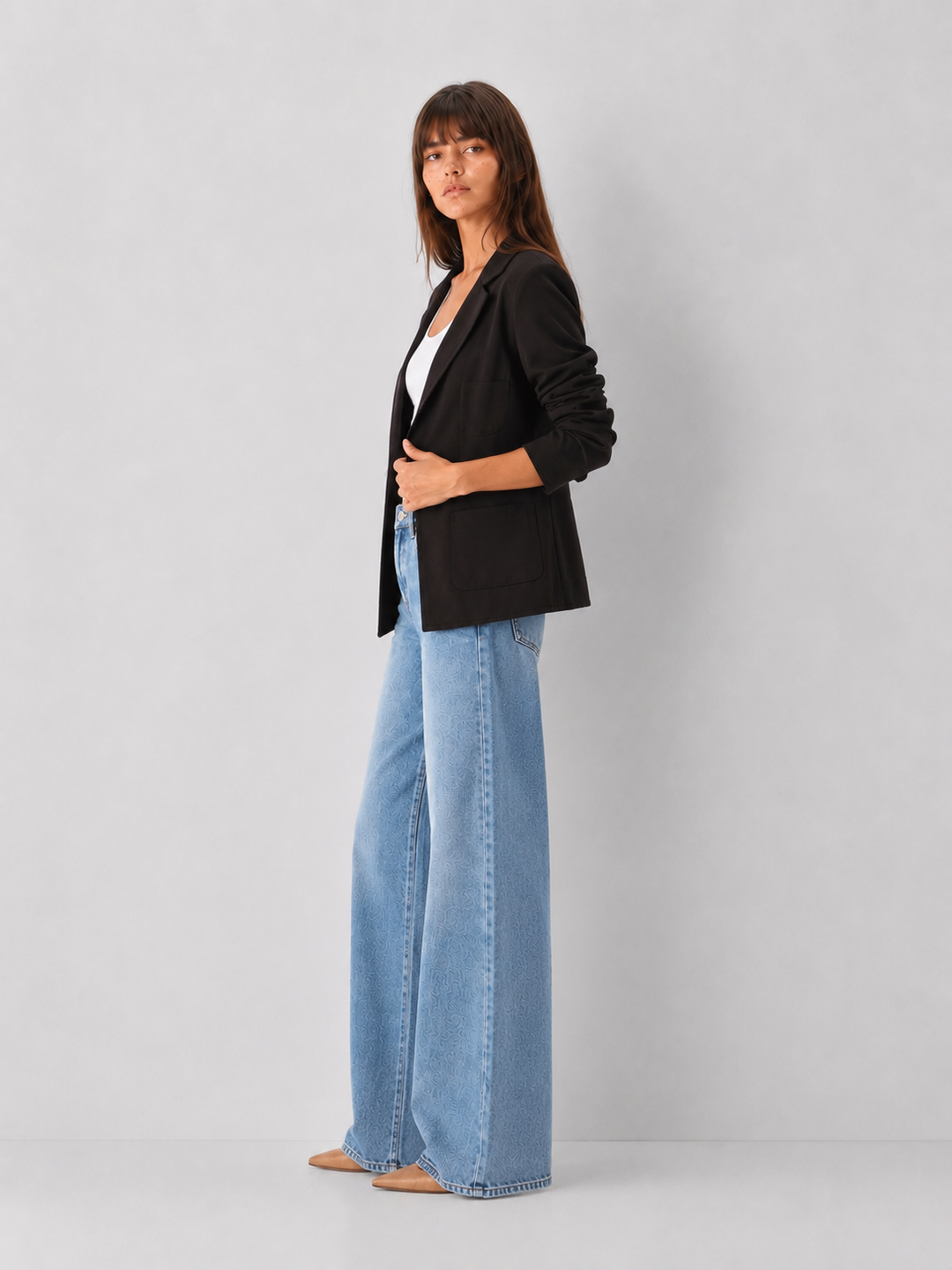 Preorder 3/4 Ruched Sleeve Blazer