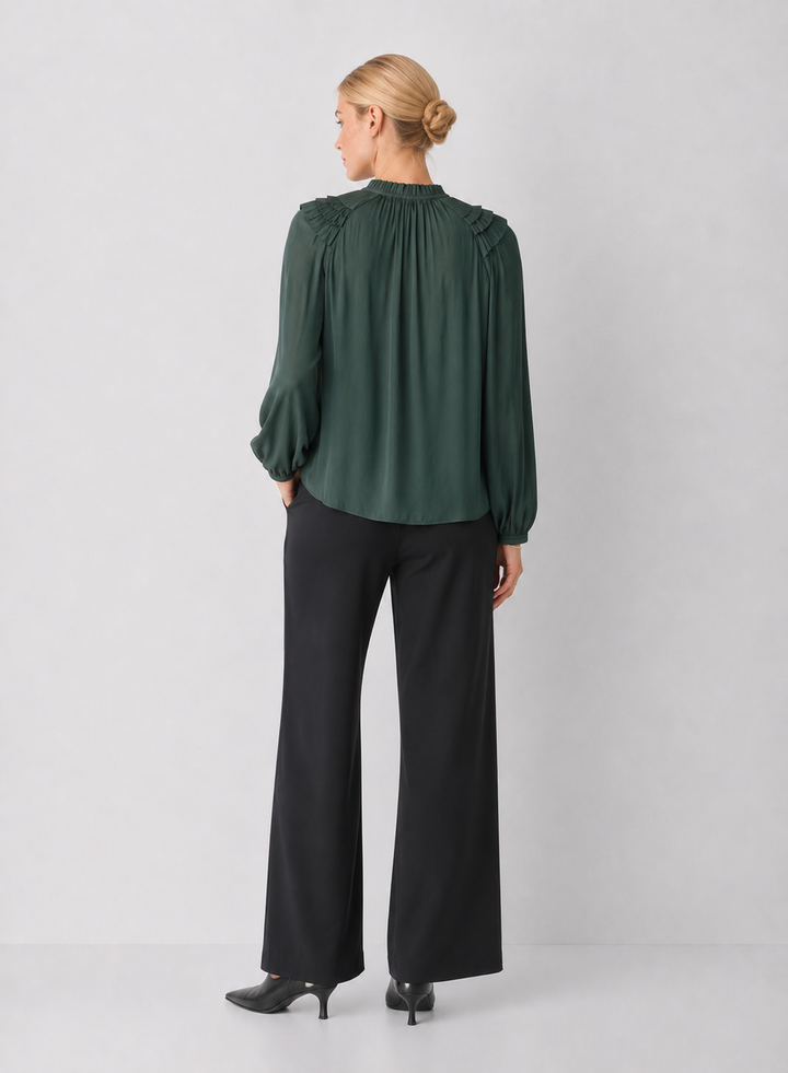 Shoulder Ruffled Detail Blouse