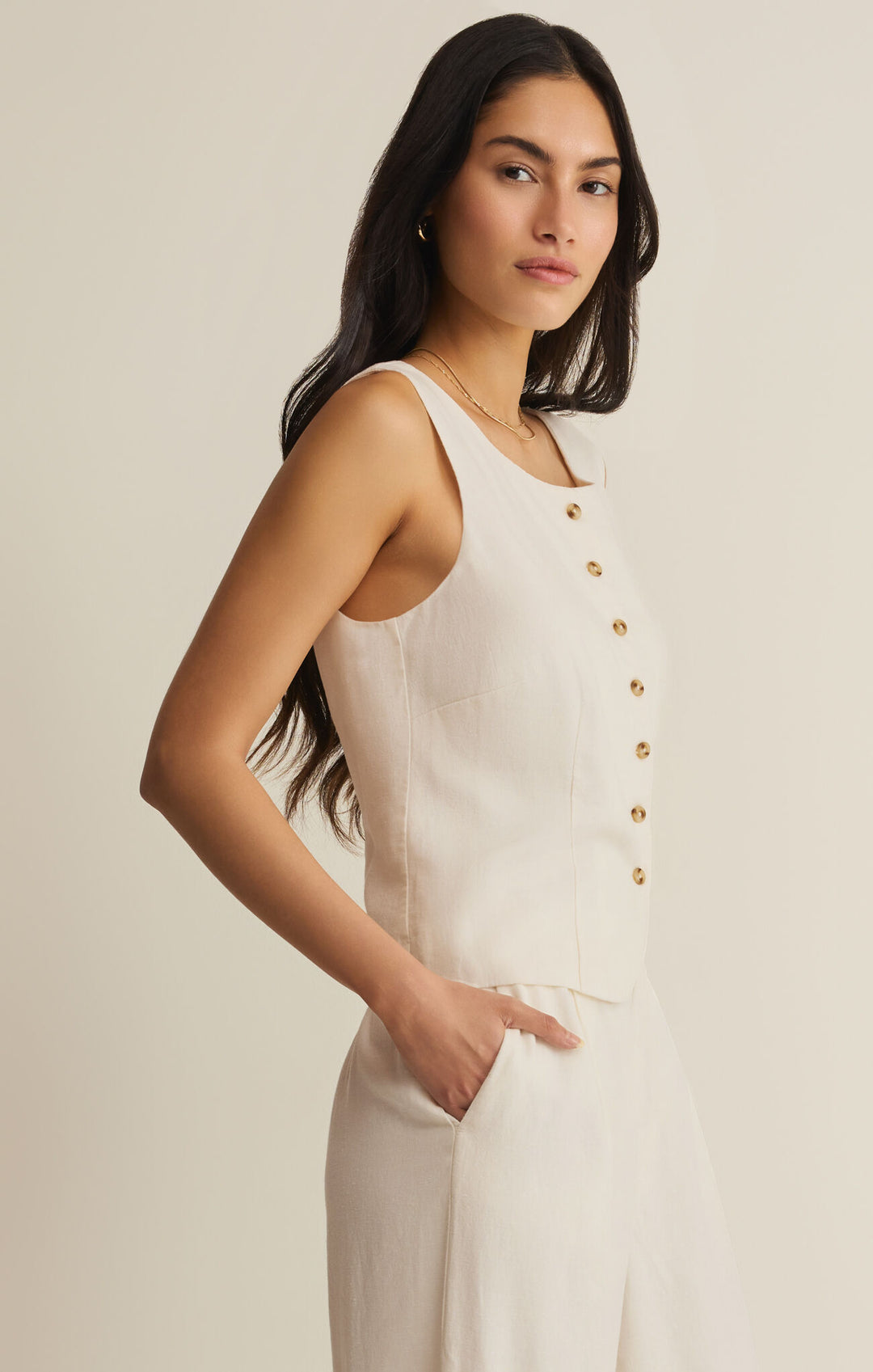 Z Supply Roman Linen Vest