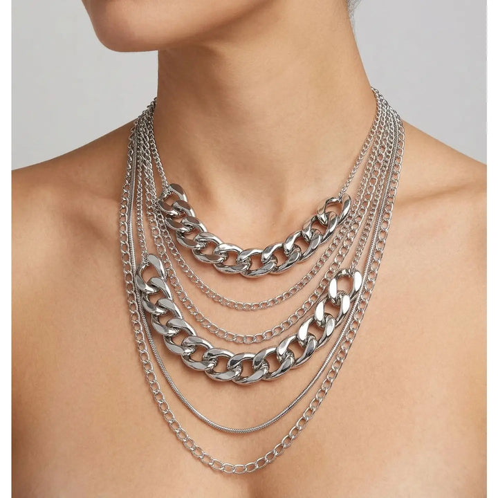 Layered Chain Link Necklace