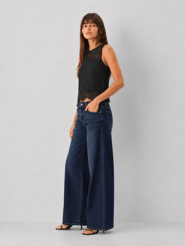 Lace Detail Sleeveless Top