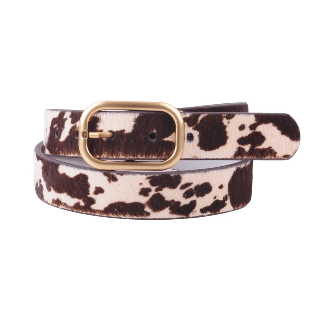 Cow Print Belt