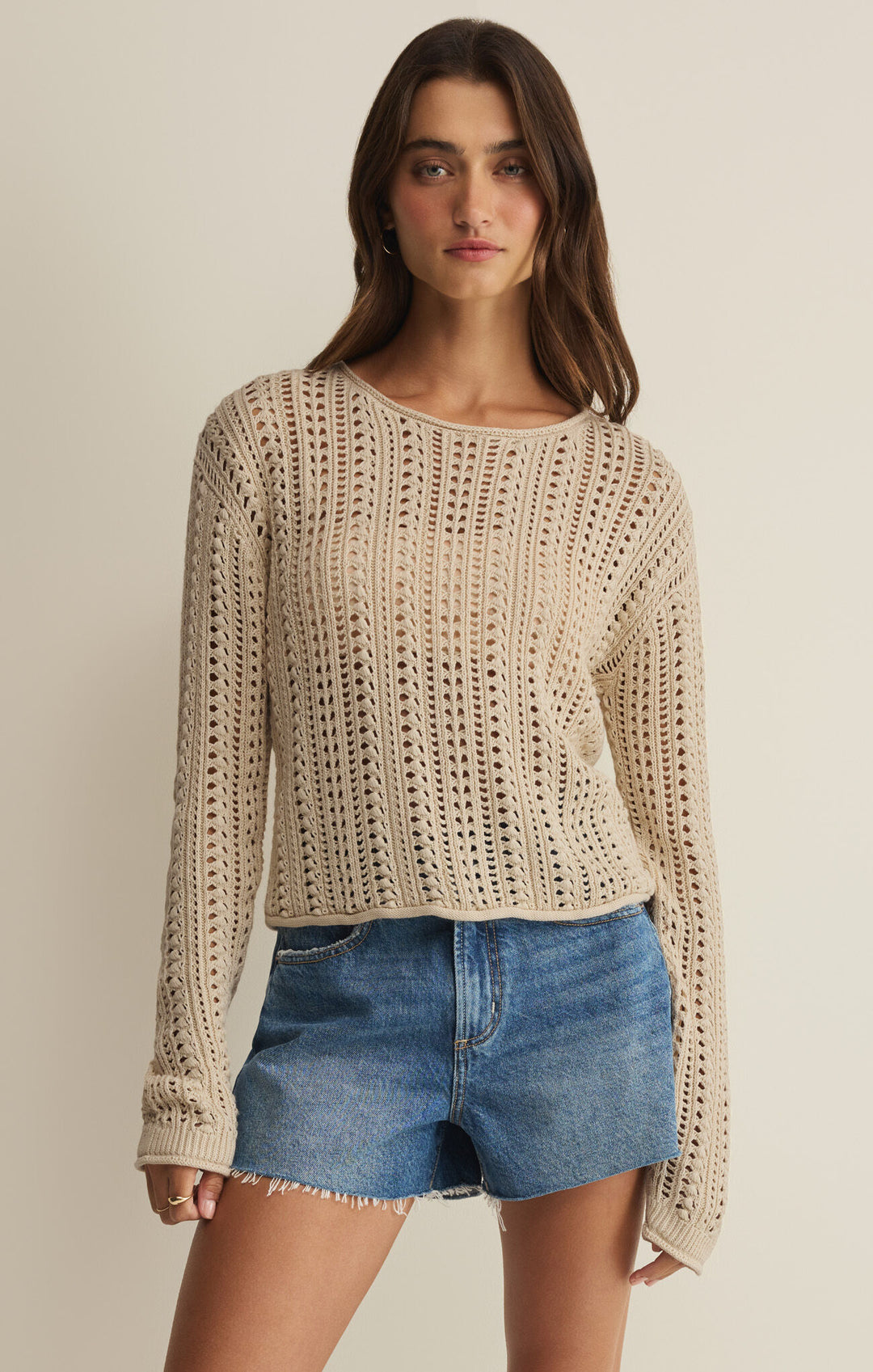 Z Supply Upland Crochet Sweater