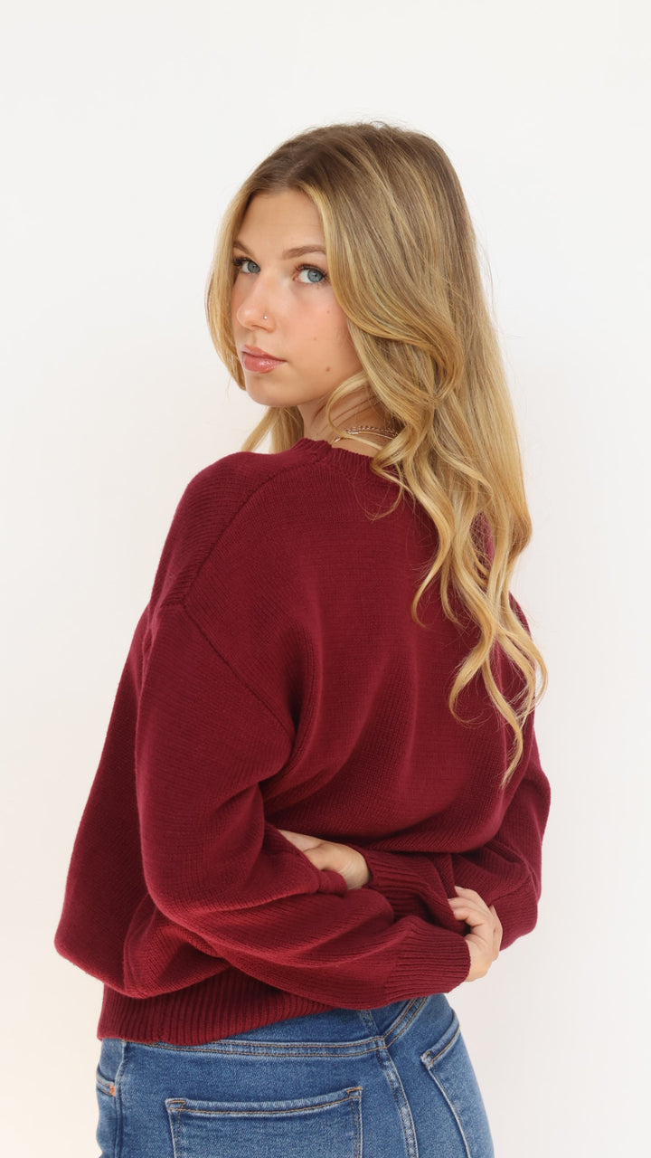 Oversized Polo Sweater