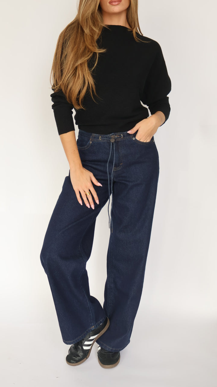 Habitual Jade Drawstring Wide Leg Jeans