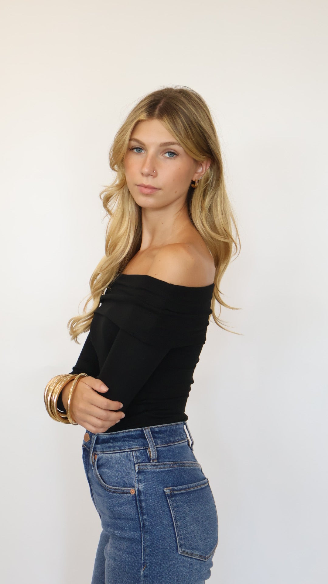 Carter Off Shoulder Knit Long Sleeve