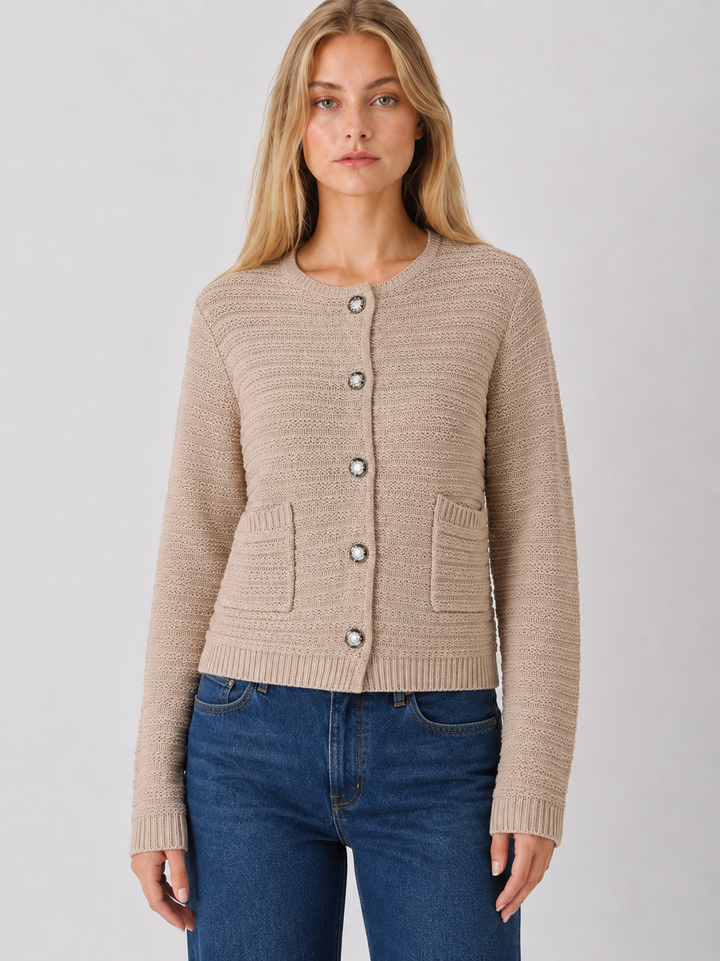 Elan Juliette Button Knit Cardigan